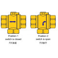 12V / 24V 3-Wege-Typ Messing Motorisierte Kugelhahn Cr202 2 Drähte